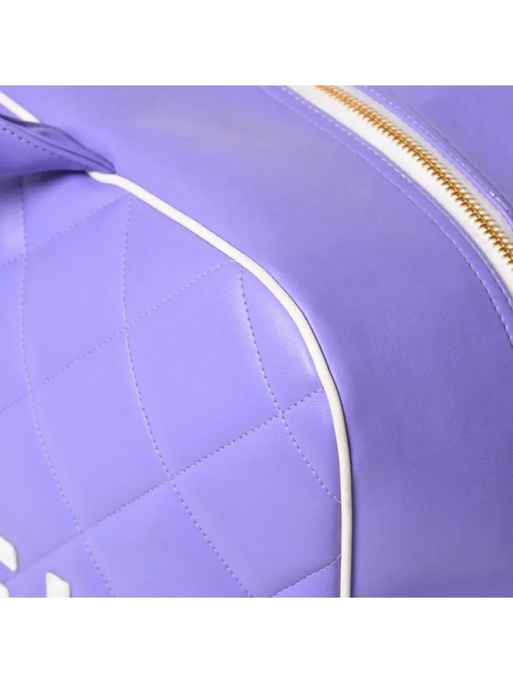 Chanel Boston Bag Sports Line Quilted Purple Gold